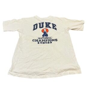 Oneita T-Shirt Mens Large Shirt Duke Blue Devils 1991 National Champions Vintage